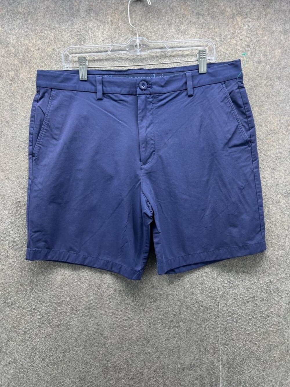 Vineyard Vines Performance Shorts Mens 36 Blue Chino Flat Front Stretch Casual